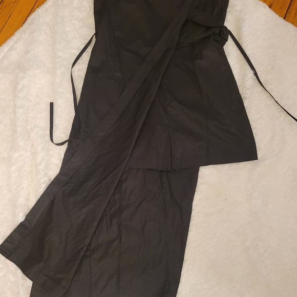 TIBI playsuit strapless wrap effect Jumpsuit,color black, size 6 - Picture 8 of 13